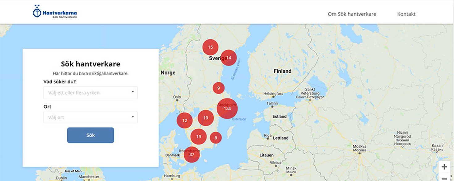 Syns ditt företag på Sök hantverkare?