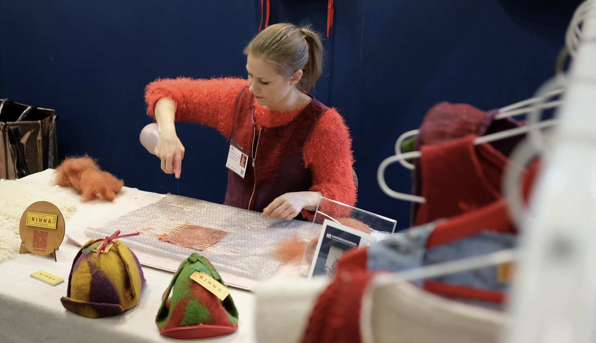 Kinna Olsson, filtmakare, på förra årets mässa.